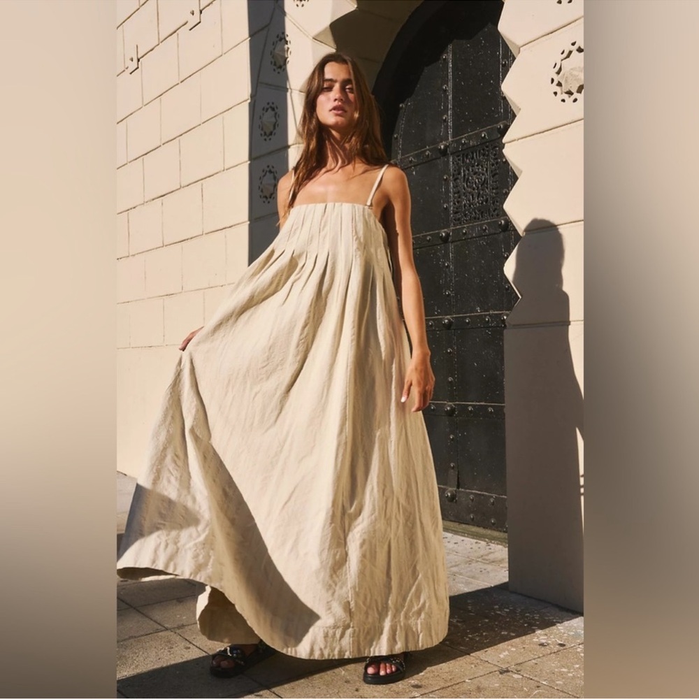 Free People Cream/ Off White Maxi Dress NWT - Picture 3 of 13